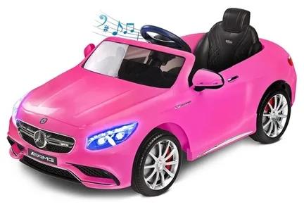 TOYZ Toyz Mercedes Elektrické autíčko Toyz Mercedes-Benz S63 AMG-2 motory pink Ružová |