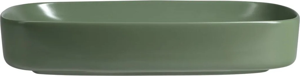 Sapho Sapho, MATTEO keramické umývadlo na dosku 65x40cm, zelená mat, 3064-128