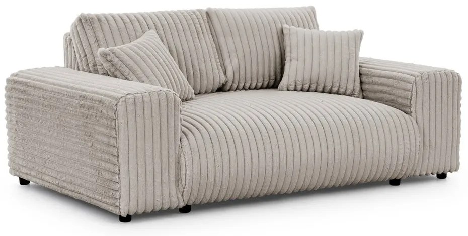 Svetlosivá menčestrová pohovka 178 cm Justin – Ropez