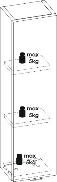 Závesná kúpeľňová skrinka Capri 830 1D biely lesk/dub kraft zlatý