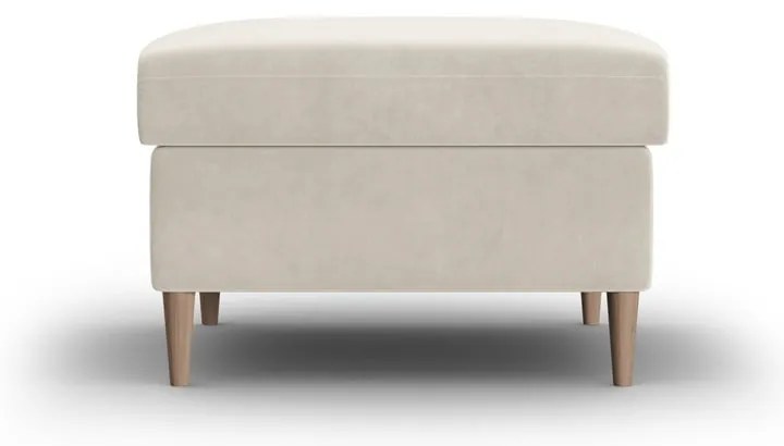 Béžová zamatová podnožka Kyoto – Cosmopolitan Design