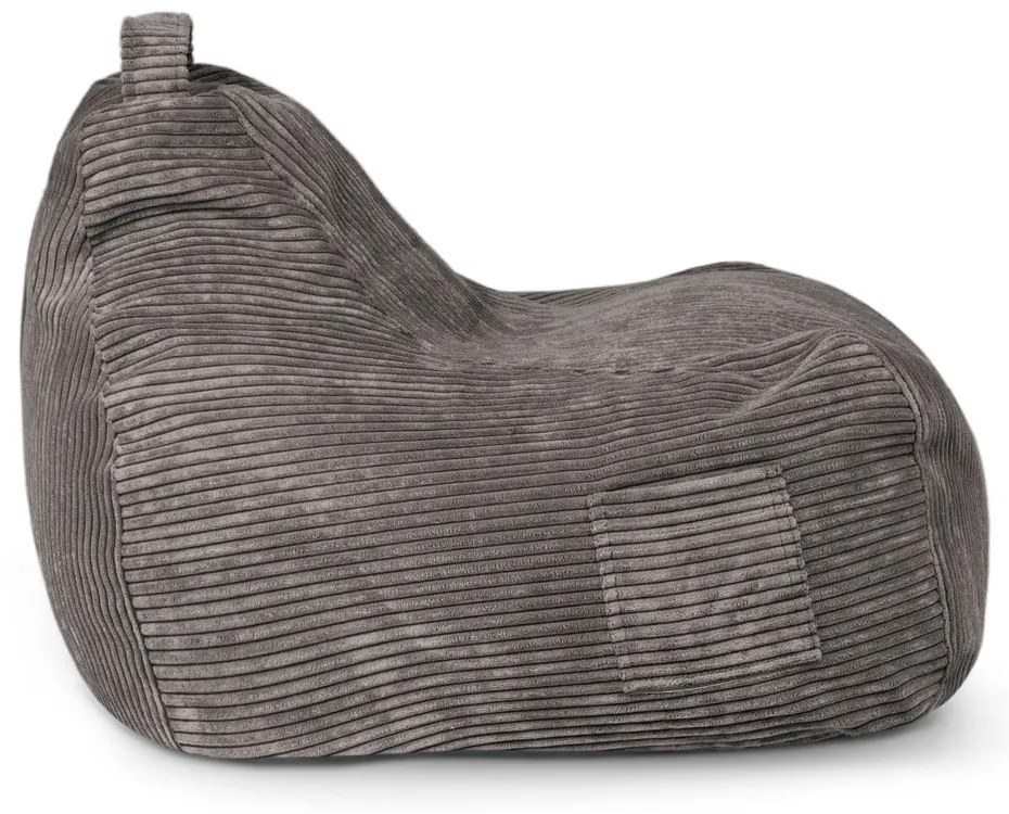 Hnedý menčestrový detský sedací vak Game Amuse – SLOWDOWN