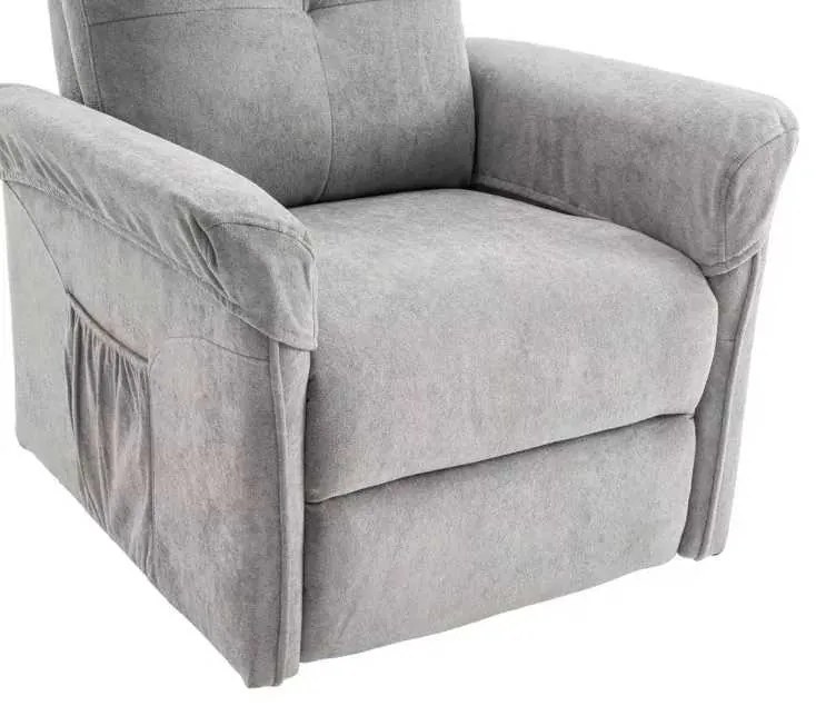 LuxuryForm DESIGN TV kreslo PEGAS s elektrickým polohovaním, masážou a výklopom - světle šedé