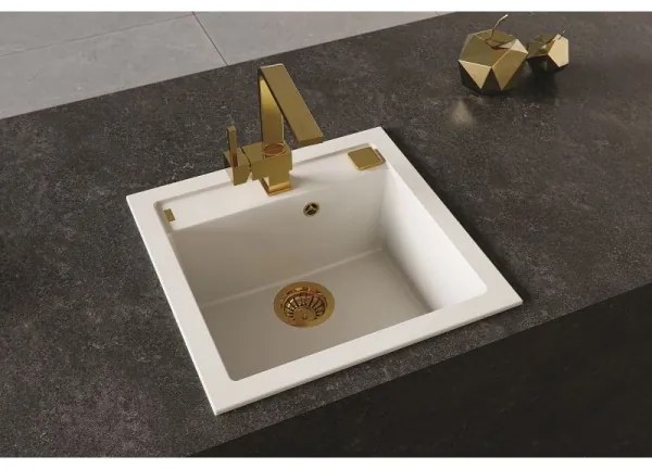 ALVEUS 1128395 - Kuchynský drez FORMIC 52x51 cm granit/biela