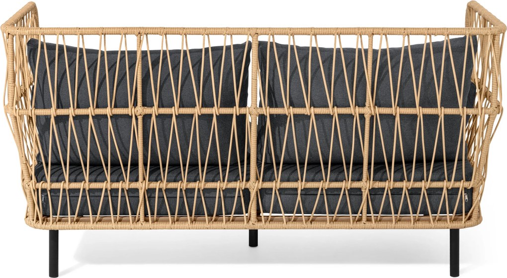 Pohodlná záhradná pohovka s vysokým operadlom