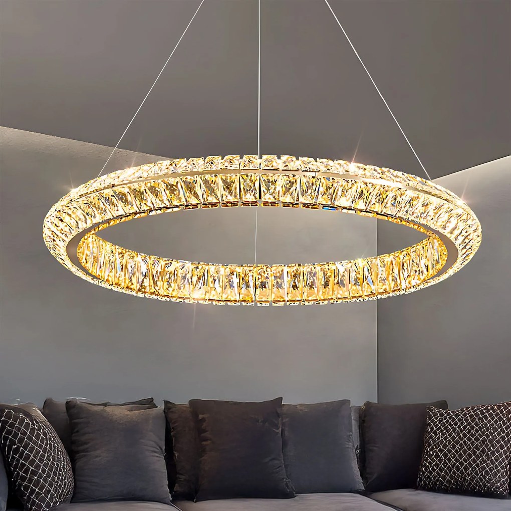 Toolight Toolight, LED stropné svietidlo 60cm, 45W, 4000K, APP1768-CP, zlatá, OSW-04344