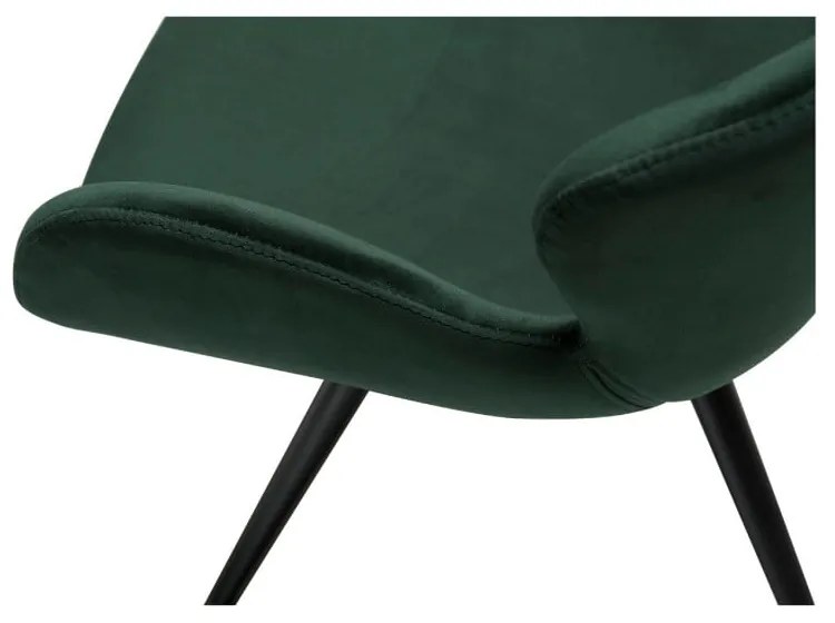 Zelené čalúnené jedálenské kreslo s podrúčkami Gaia – DAN-FORM Denmark