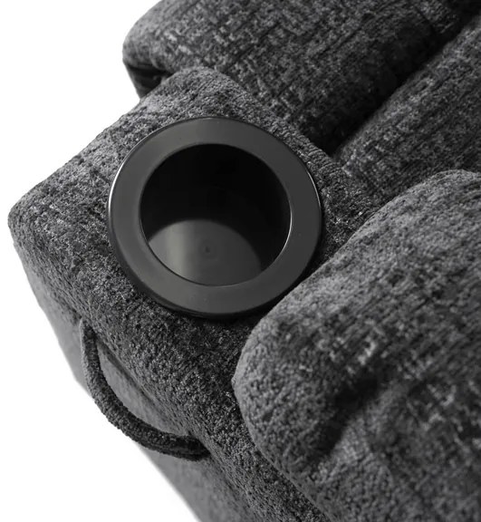 Masážne polohovateľné kreslo ARIEN čierny zamat - vintino.sk