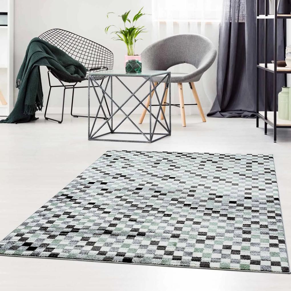 Dekorstudio Moderný koberec MODA SOFT sivo zelený 1141 Rozmer koberca: 190x280cm