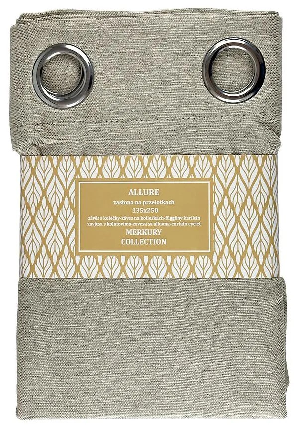 Záves na priechodkách Allure 135x250 prírodná Merkury Home