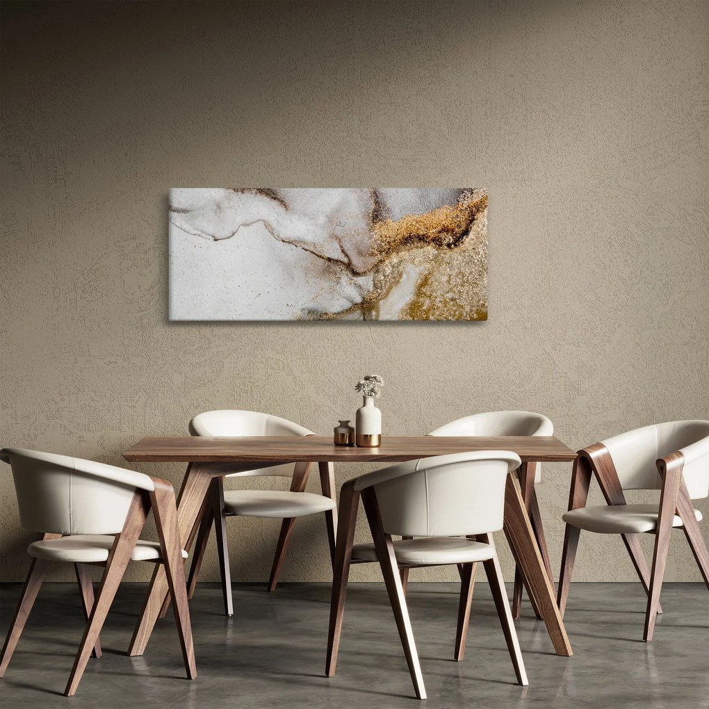 Obraz - Mramorový atrament (120x50 cm)