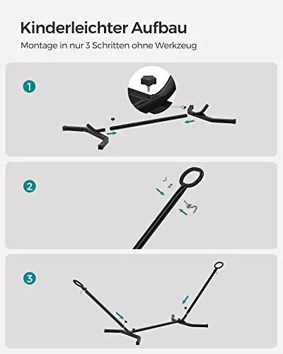 Hojdacia sieť 210 x 150 cm + stojan SONGMICS GHS001M01