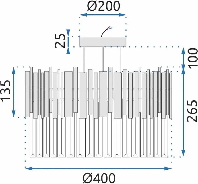 Toolight Toolight, stropné svietidlo 4xE14 APP1100, zlatá, OSW-05562