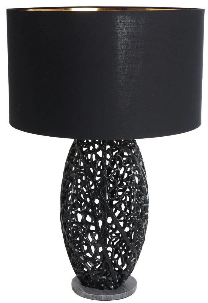 Stolná lampa Leaf 45cm čierna RÁM