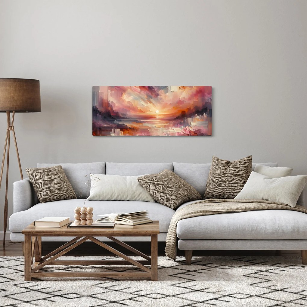 Obraz - Maľované červánky (120x50 cm)