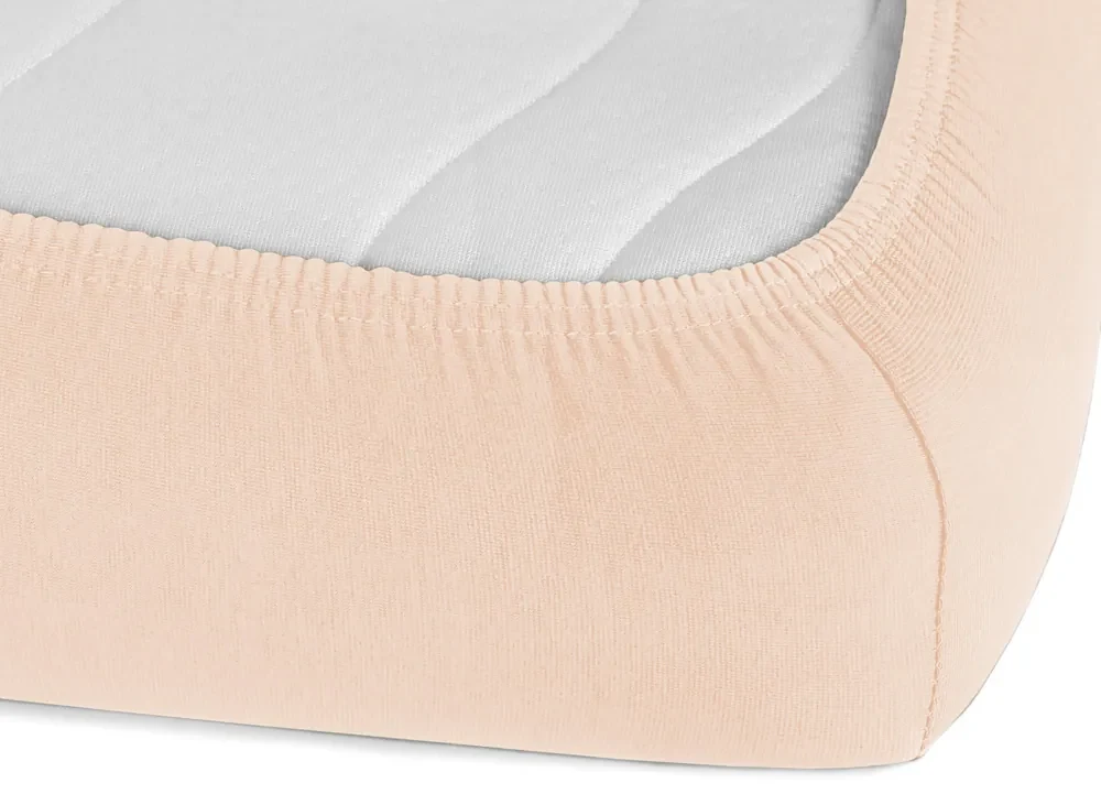 Jersey napínacie prestieradlo JR-021 Púdrové 200 x 220 - výška 20 cm