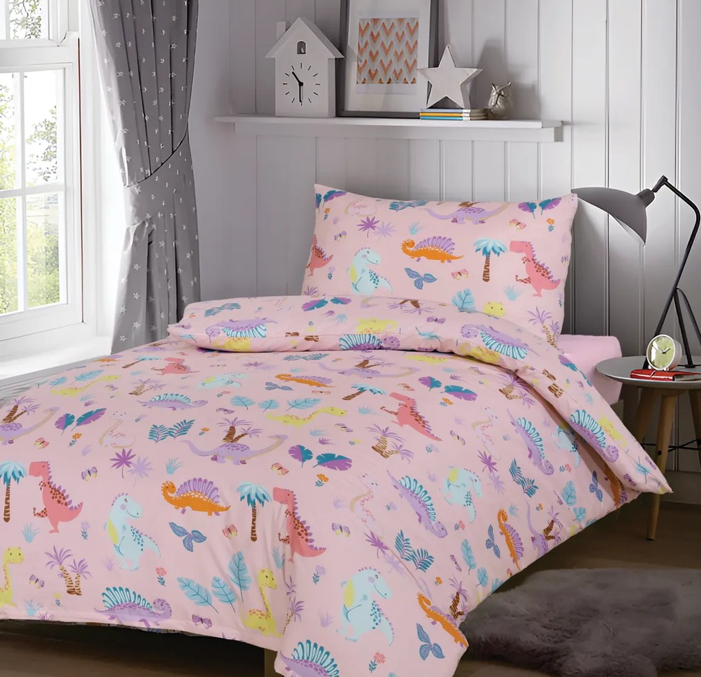 Detské obliečky z mikrovlákna DINO ISLAND farebné Rozmer obliečky: 70 x 90 cm | 140 x 200 cm