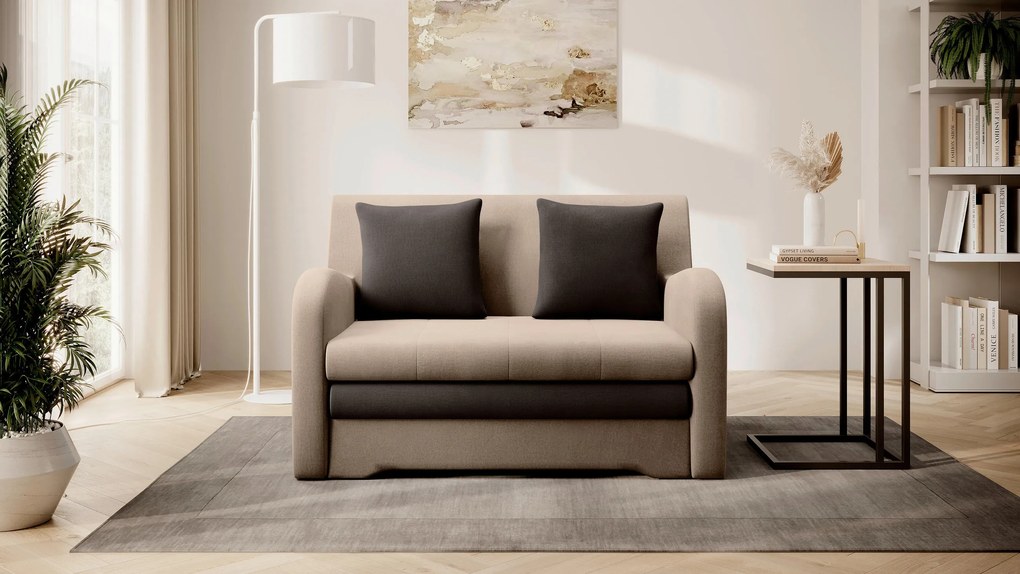 XXXLutz ROZKLADACIA POHOVKA, textil, tmavohnedá, béžová MID.YOU - Sedačky - 00000L002906