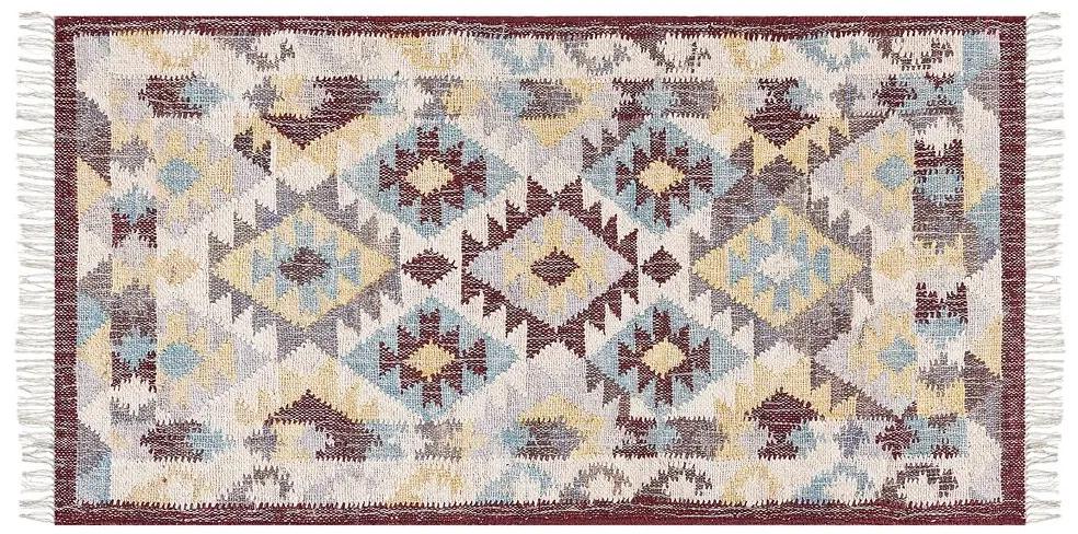 Jutový koberec 80 x 150 cm viacfarebný FENER Beliani
