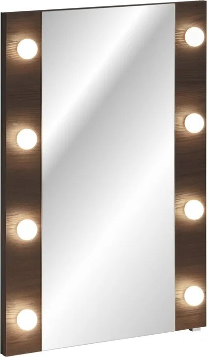 Nástěnné LED zrcadlo Dorothy 60 cm dub ristretto