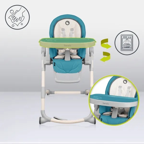 Lionelo - Detská jedálenská stolička CORA Ocean