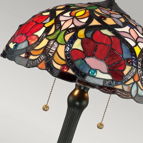 Elstead QZ-LARISSA-TL - Stolová lampa Tiffany LARISSA 2xE27/60W/230V