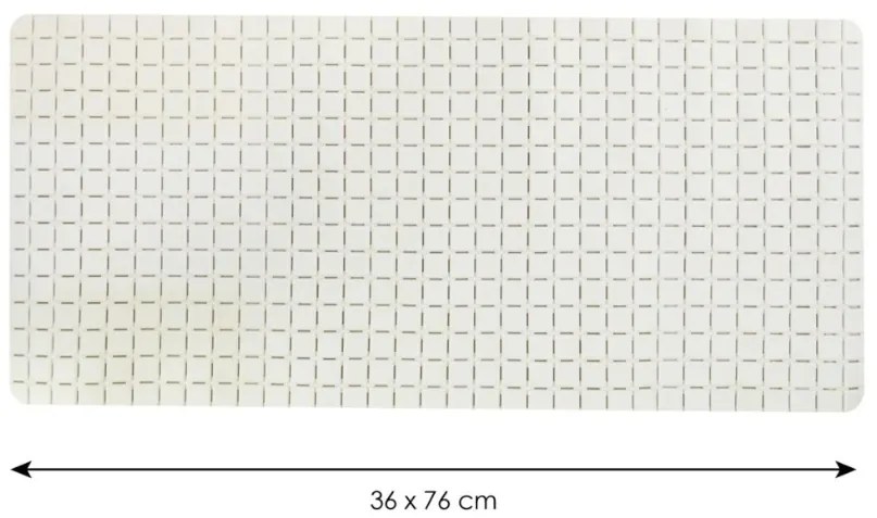 Spirella Protišmyková podložka do vane QUADRO Premium, biela, 36 x 76 cm