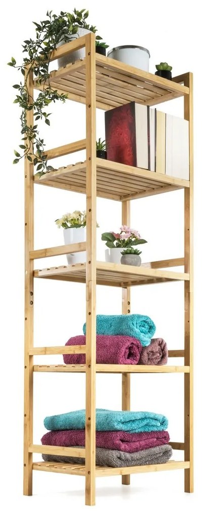 G21 Bambusová policová jednotka, 5 políc, 5 poschodí