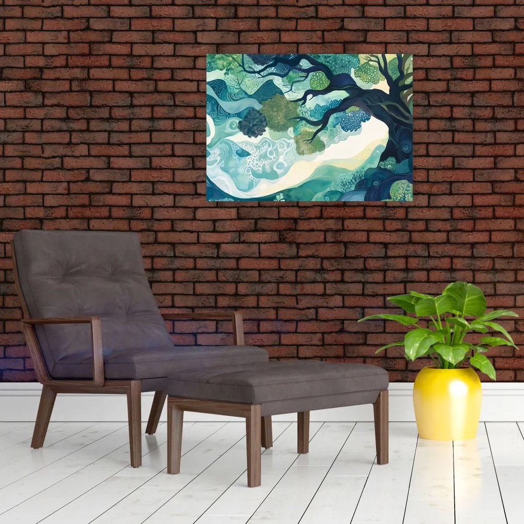 Obraz – Zelená koruna stromu života (70x50 cm)