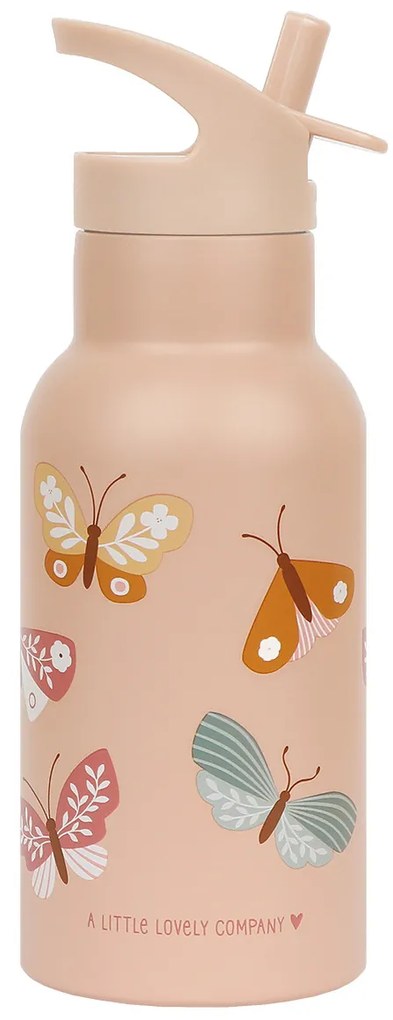 A Little Lovely Company - antikorová fľaša na pitie, 350 ml - motýliky