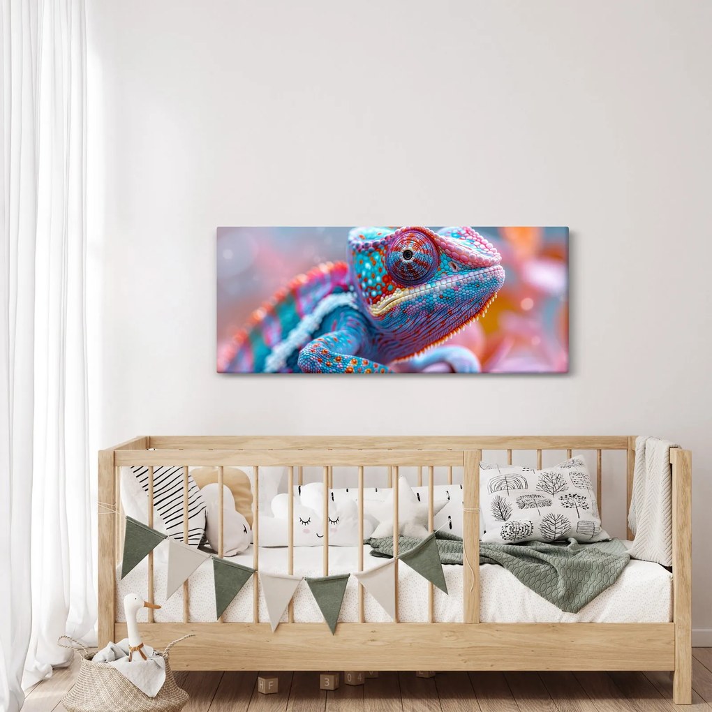 Obraz - Sfarbený chameleón (120x50 cm)