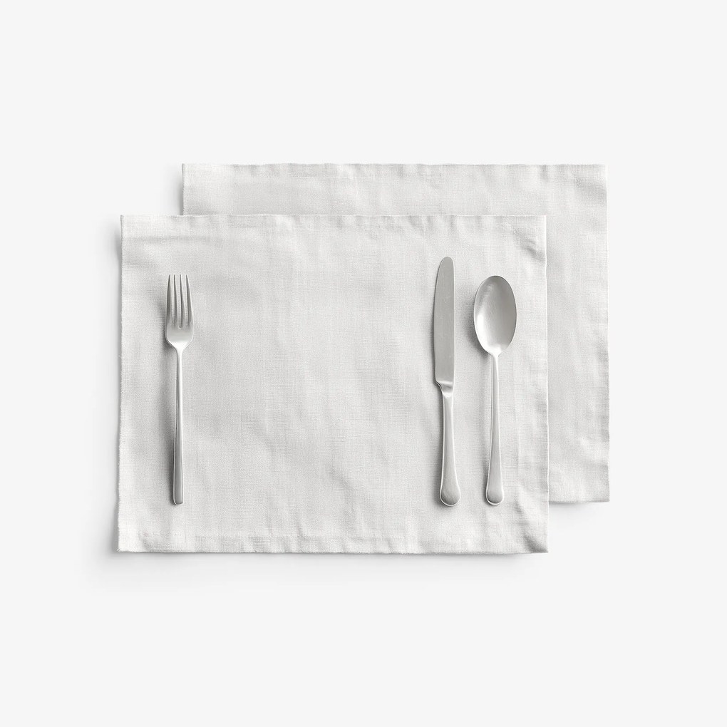 Goldea prestieranie na stôl z ľanovej zmesi - biele - sada 2ks 30 x 40 cm