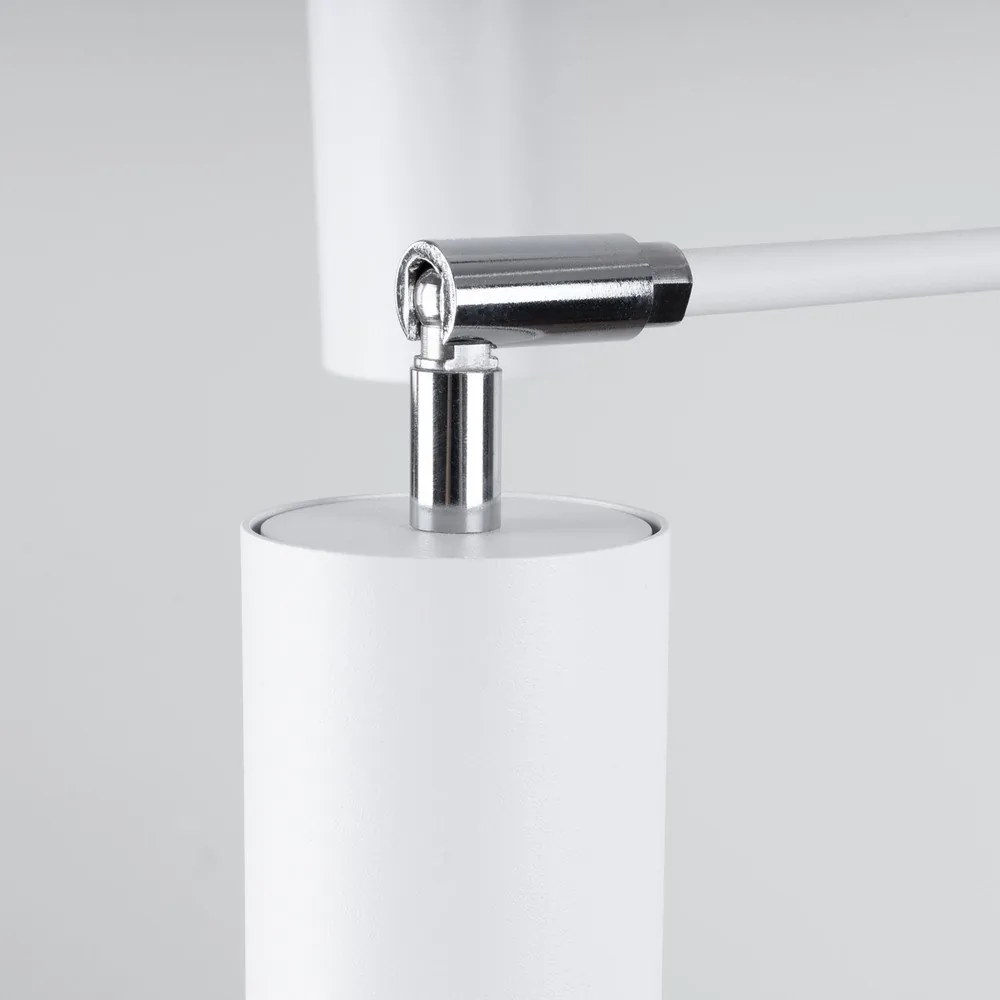 Biele kovové závesné svietidlo Virta – Sollux