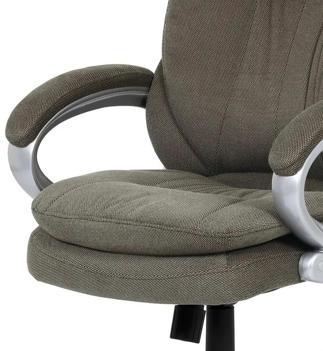 BONTEC Kancelárske kreslo, hojdací mechanizmus, šedá látka, KA-G198 GREY2 Farba: Strieborná