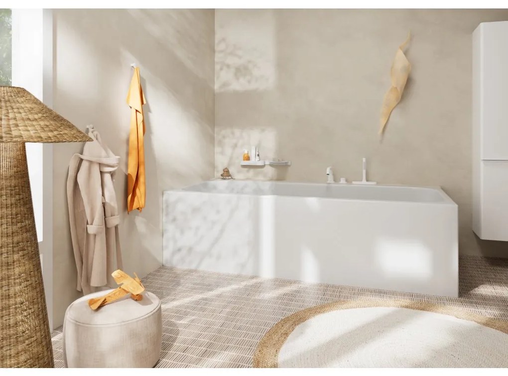Hansgrohe Tecturis S, páková vaňová voľne stojaca batéria na podlahu, biela matná, HAN-73440700