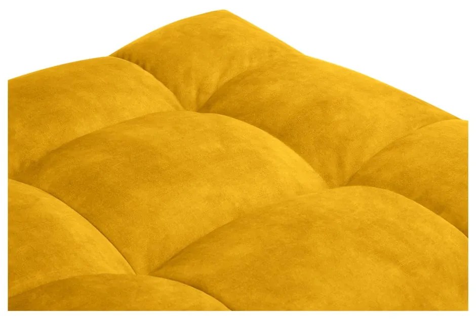 Žltý zamatový puf Windsor &amp; Co Sofas Vesta