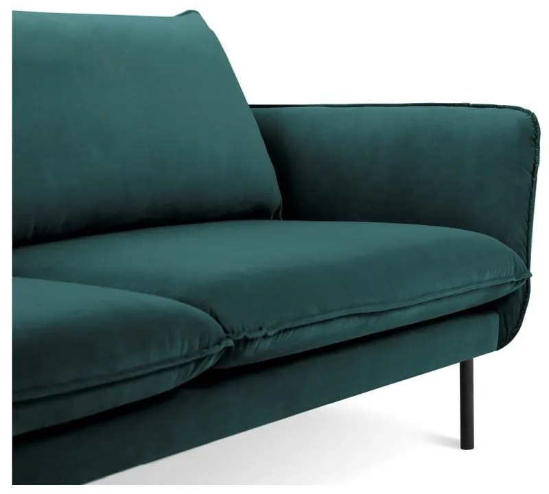 Petrolejovozelená zamatová pohovka Cosmopolitan Design Vienna, 200 cm