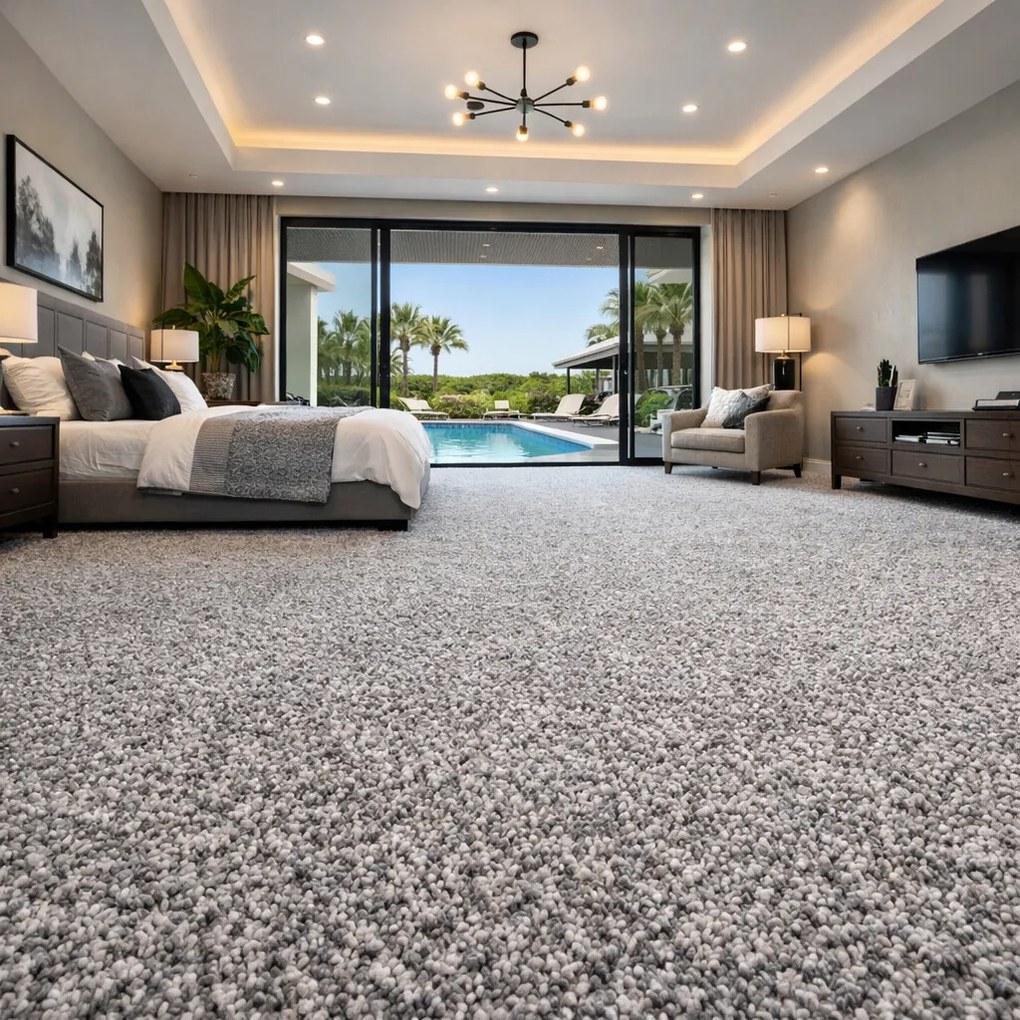 Koberec metráž Bloom 423, na mieru, šíře 4m,5m, šedá, ab (mriežka), chodba / predsieň, Lano