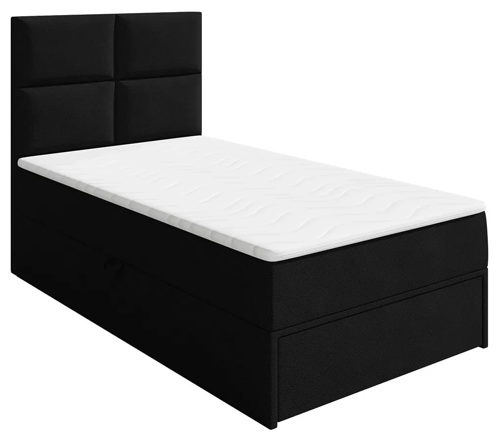 Kontinentálna posteľ Hudson Lux 1, Strana: ľavá, Rozmer postele: 90x200 cm, Farby: Muna 10