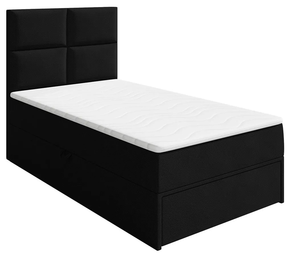 Kontinentálna posteľ Hudson Lux 1, Strana: pravá, Rozmer postele: 90x200 cm, Farby: Muna 14