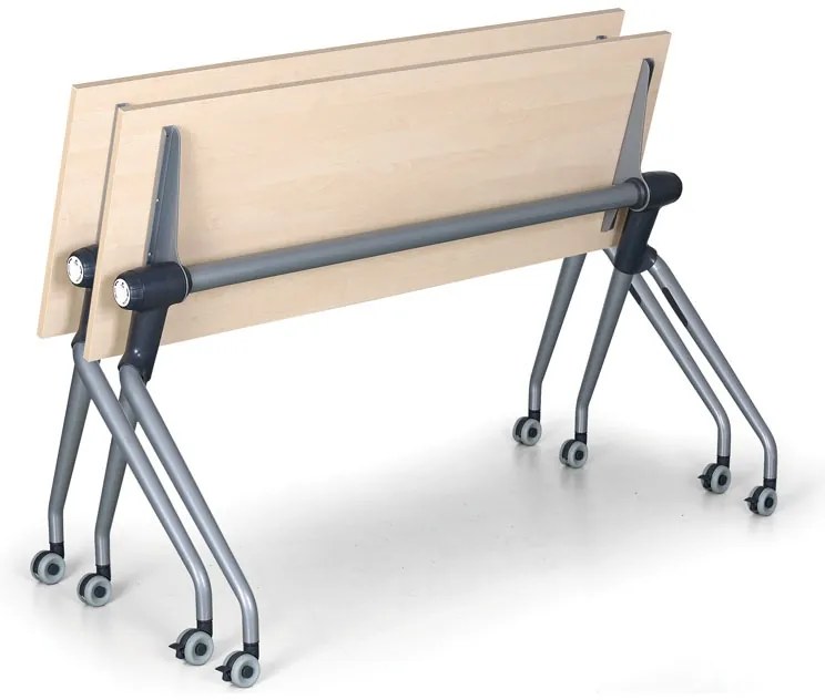 Skladací stôl so sklopnou doskou TRAINING PLUS, 145x45 cm, čerešňa