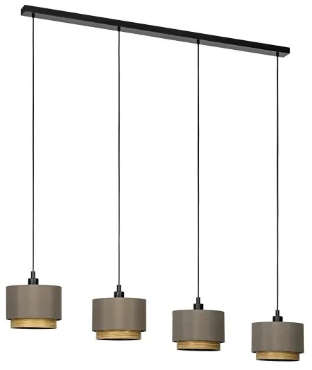 Eglo 390121 - Luster na lanku MARCHENA 4xE27/40W/230V hnedá