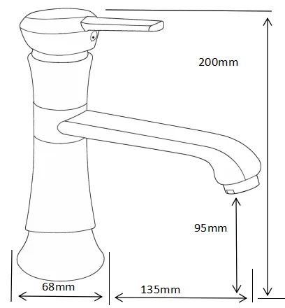 Mexen Rose, umývadlová batéria, čierna matná, 73300-70