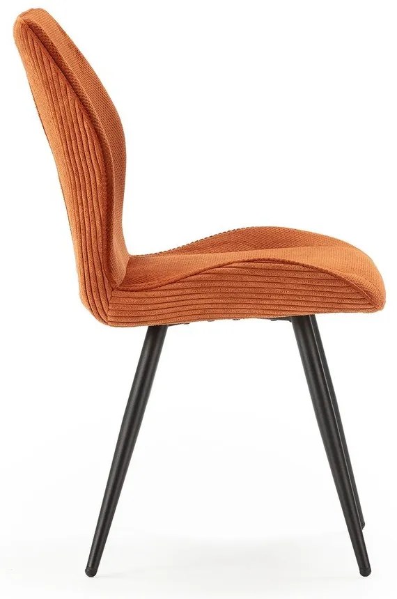 Oranžové menčestrové jedálenské stoličky v súprave 2 ks Adaya – Marckeric