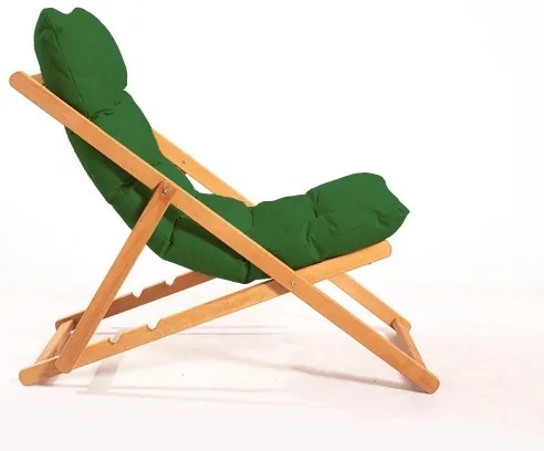 Záhradné lehátko zelené/buk