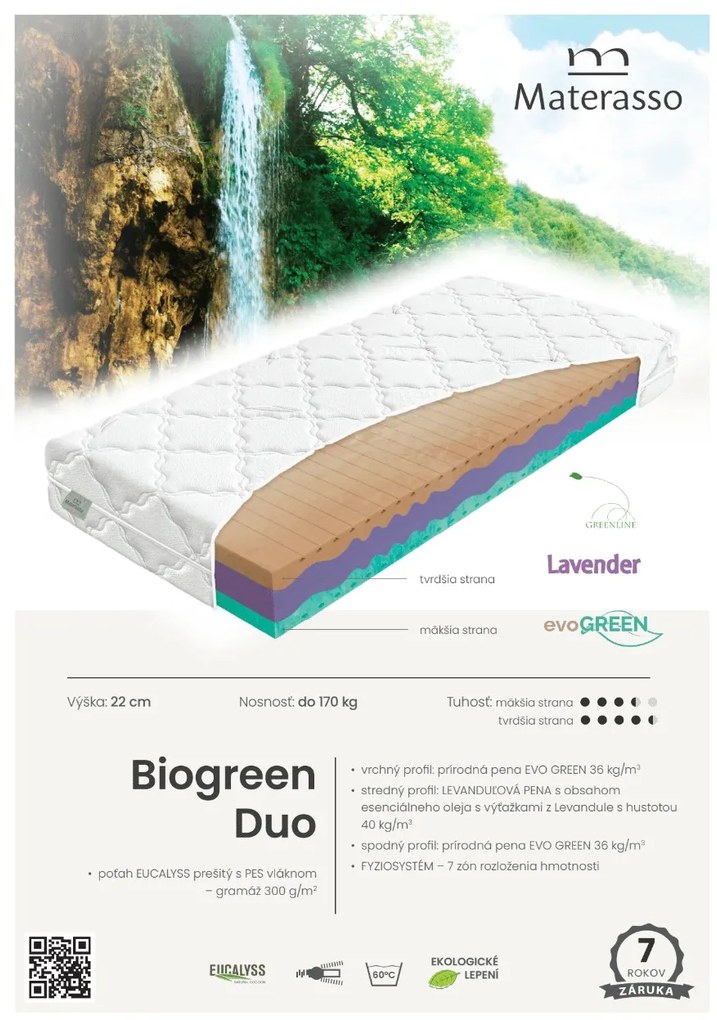Materasso Penový matrac Biogreen Duo Rozmer: 140 x 200 cm