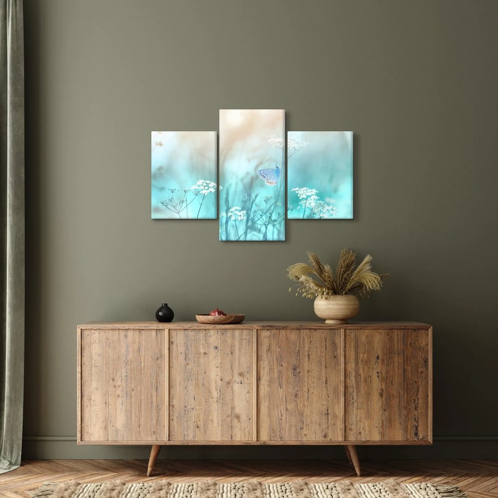 Obraz - Motýlik v modrom (90x60 cm)