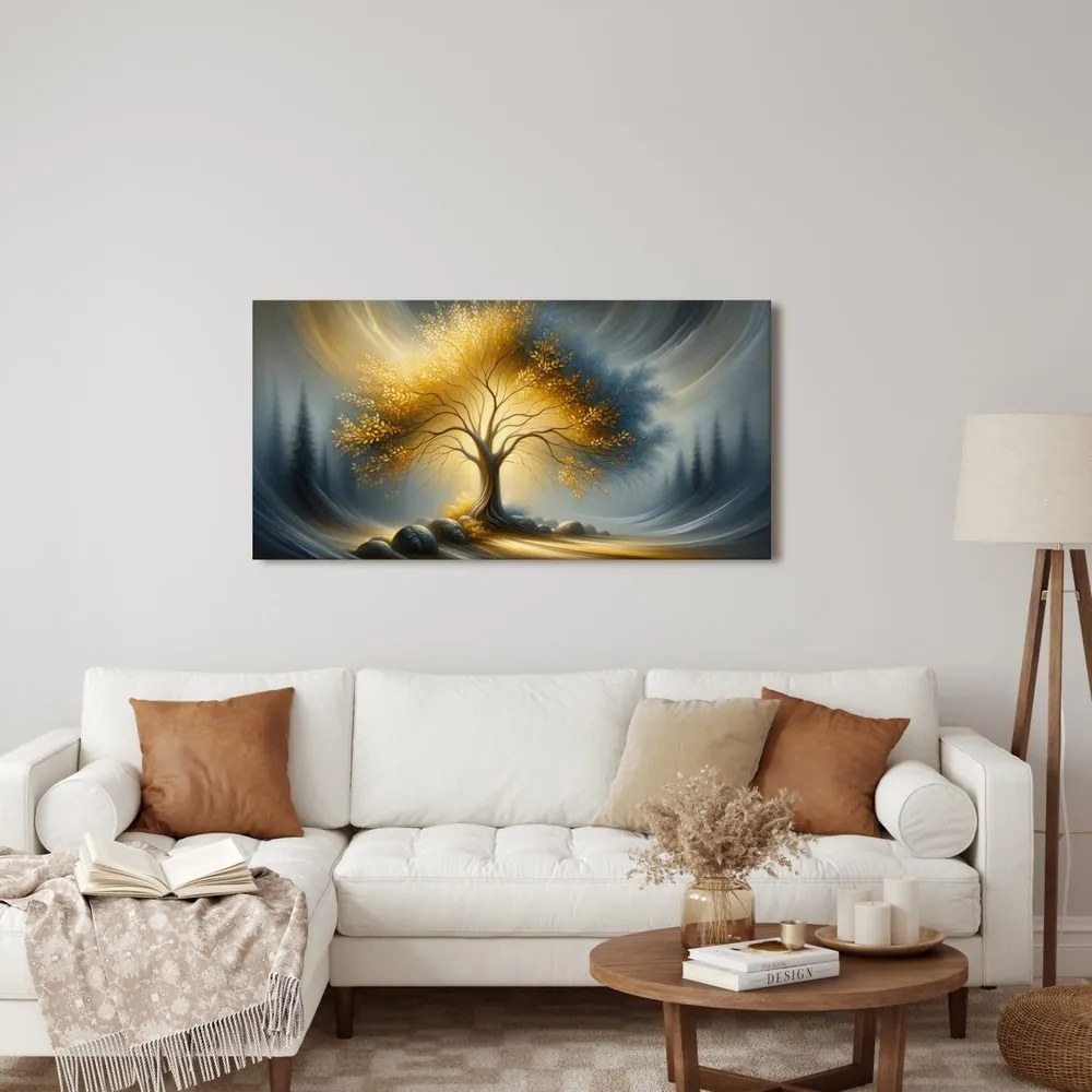 Obraz magický strom života v hmle