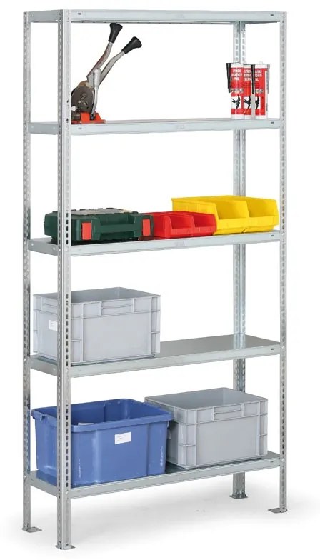 Policový regál FIX, 100 kg, 2500 x 1000 x 400 mm, základný regál