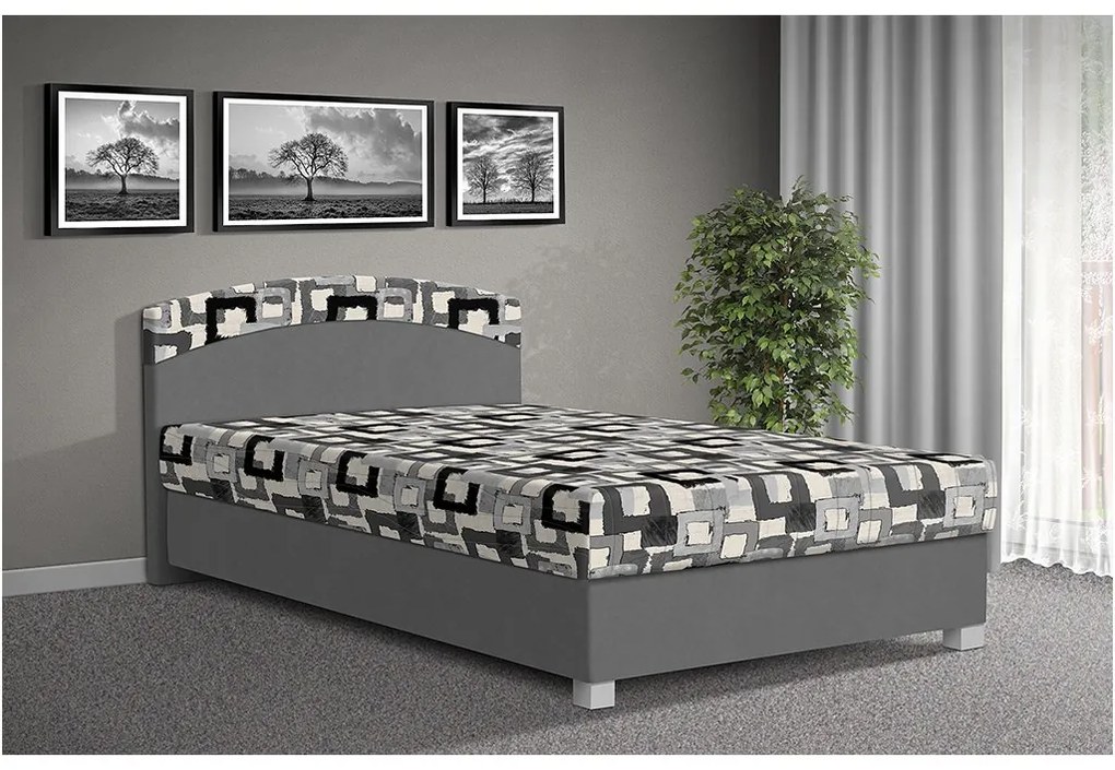 Nabytekmorava Čalúnená posteľ s úložným priestorom Aurelie 140x200cm čalúnenie: Béžová / Mega 023 svetlá
